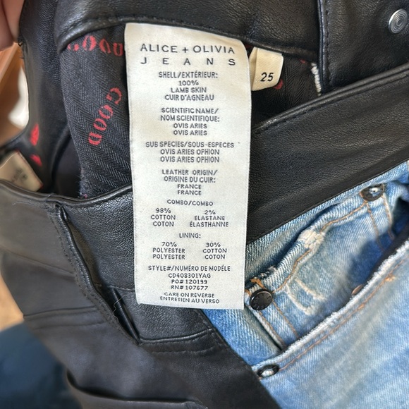 Alice + Olivia denim and leather skinny jeans - Picture 6 of 6